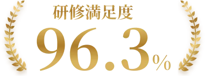 研修満足度96.3%